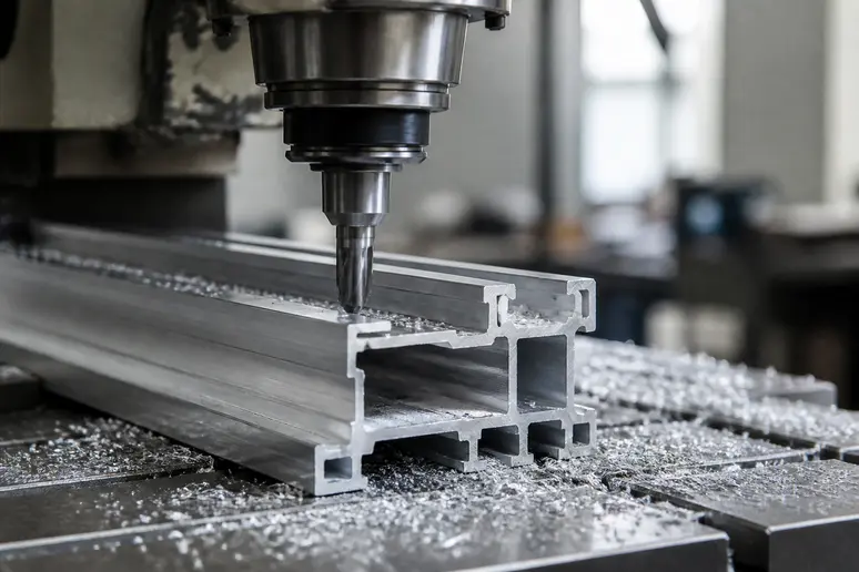 Usinage de profilés en aluminium de la série 6000 dans un atelier