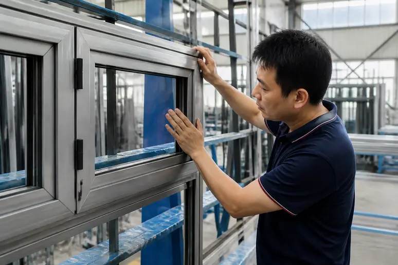 Contrôle de la qualité d'un profilé en aluminium thermolaqué selon les normes